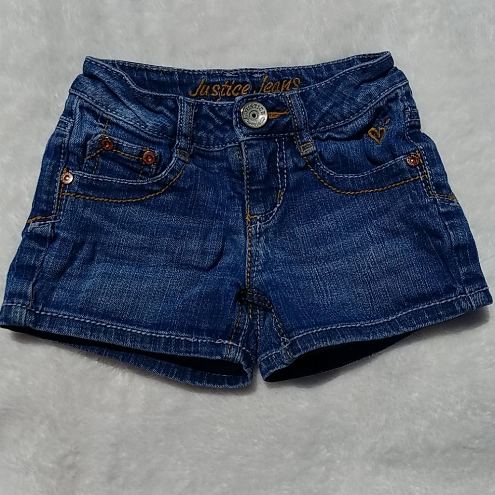 Justice size 6S denim shorts - Picture 1 of 3